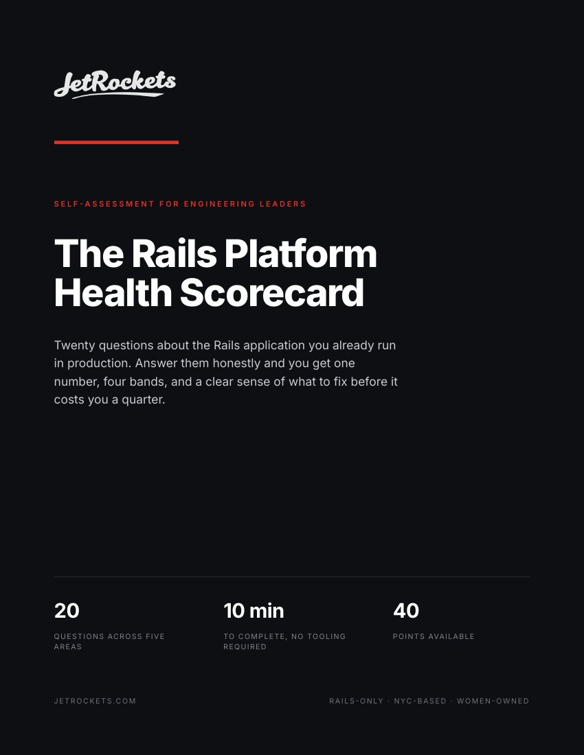 Rails Platform Health Scorecard cover